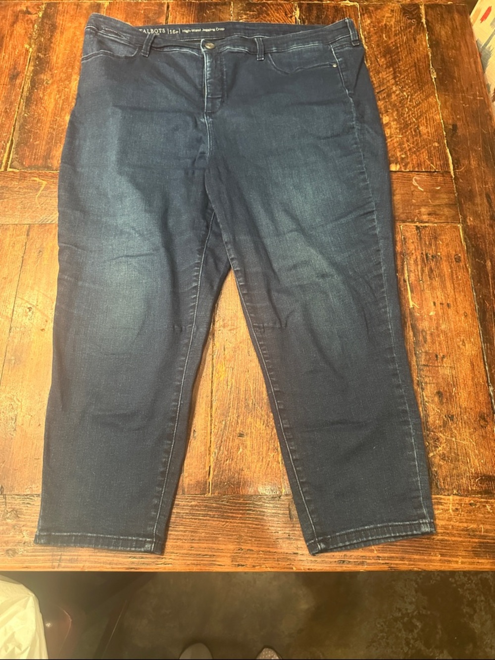Talbots Dark Wash High-Waist Jegging Crop Jeans – Size 16P